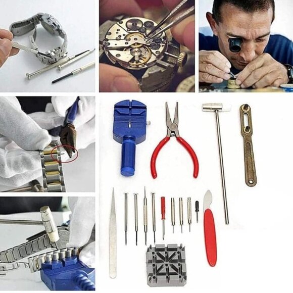 GC 16pc Watch Repair Tool Kit Band Pin Strap Link Remover Back Opener - Picture 4 of 4